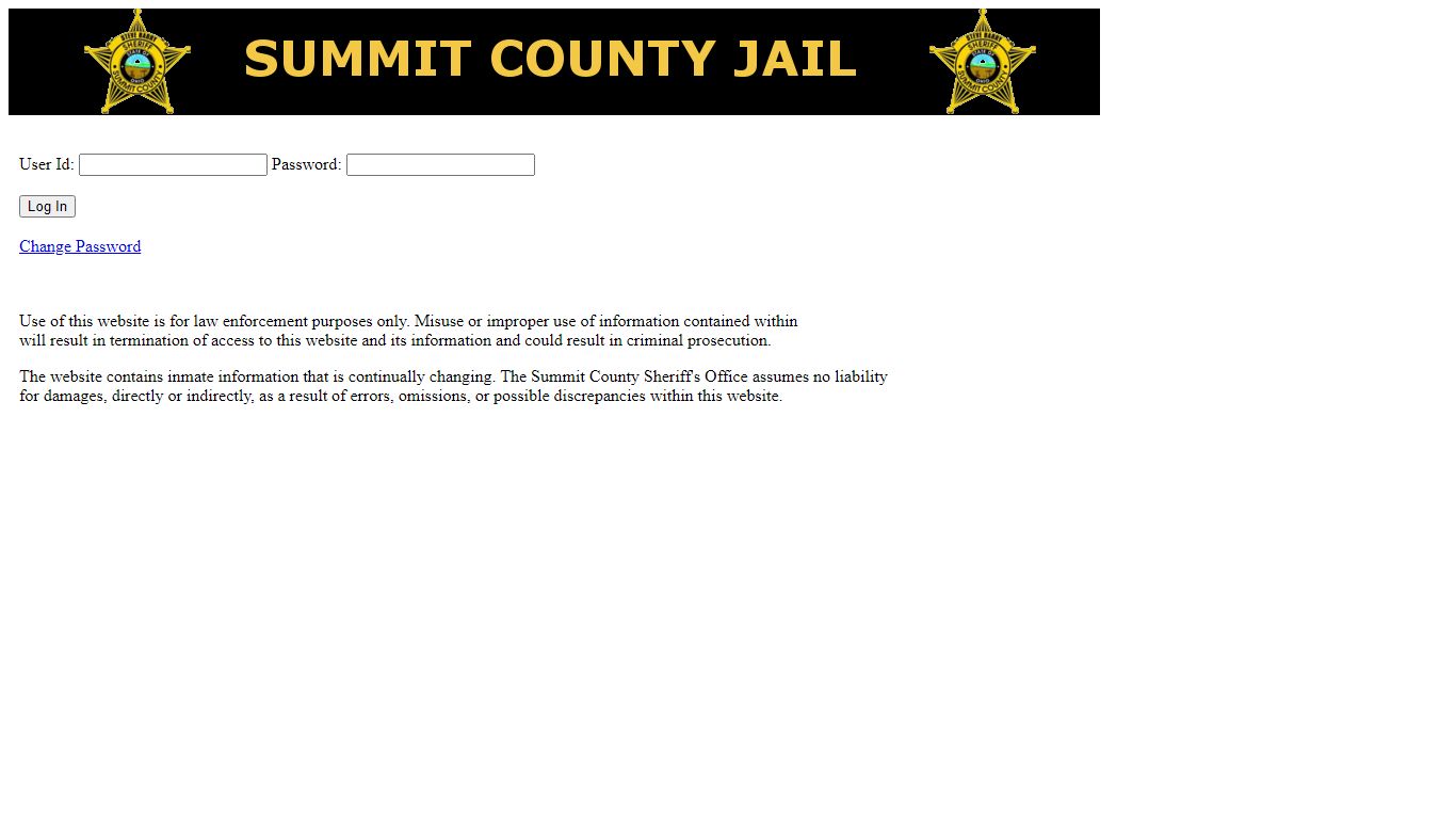 Inmate Inquiry - Search - Summit County Sheriff's Office
